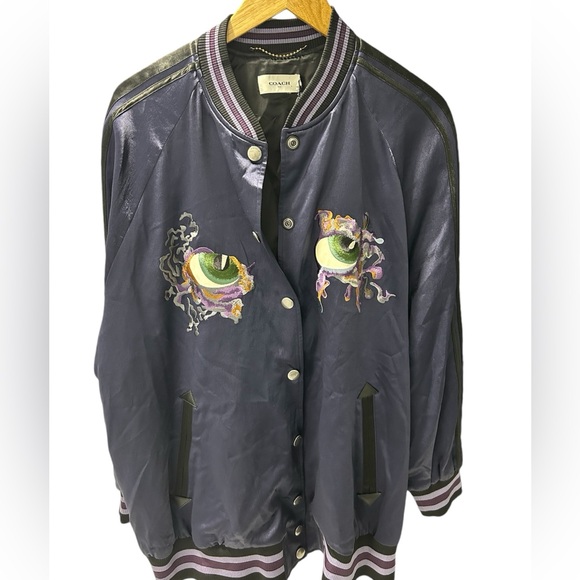 Navy blue Coach Varsity Jacket